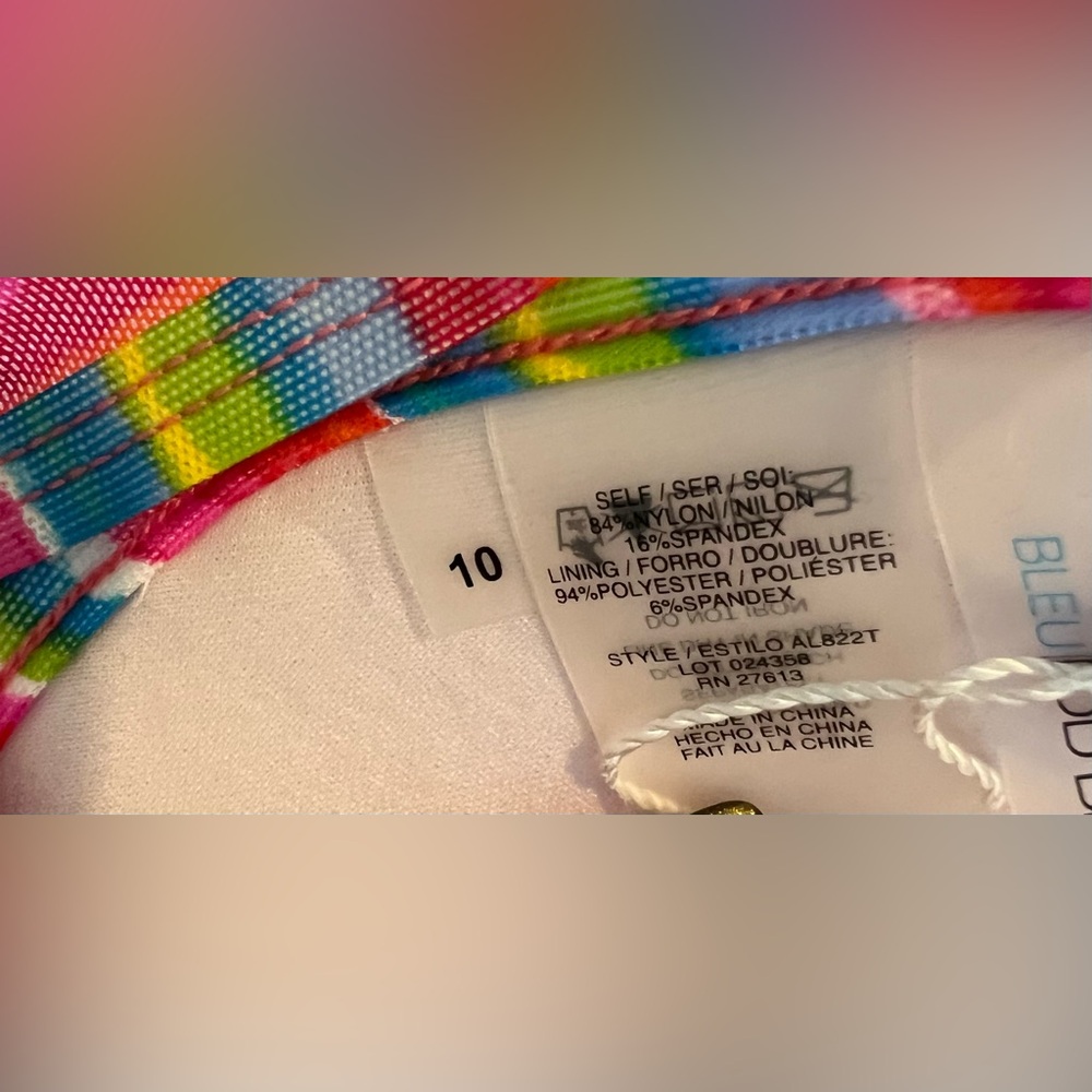 Rainbow Stripe Bikini Set Push Up Underwire Tie Side Bottoms Vacation Beach Swim - Picture 5 of 7